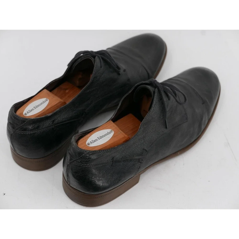 John Varvatos U.S.A. Shoes Black Leather Cap Toe Derby Men's Size 12 A4988